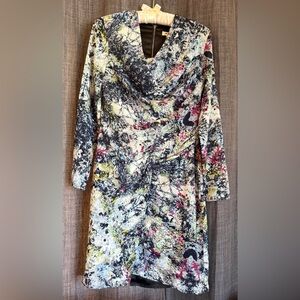 Helmut Lang Abstract Print Dress